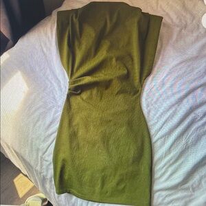 Elegant Olive Green Dress
